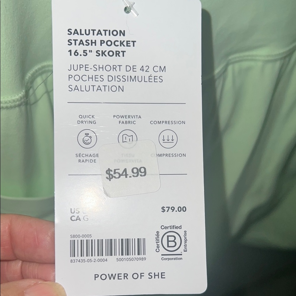 Athleta Skort - New With Tags - Mint Green - Size Large - Picture 6 of 10